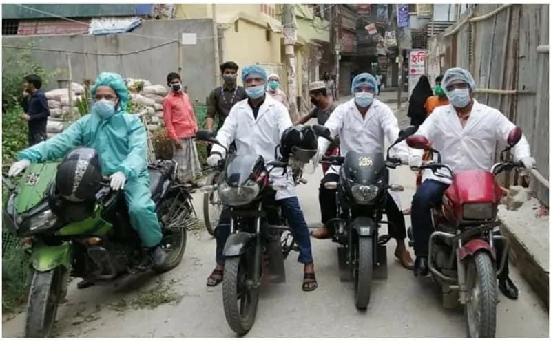 A special team is formed to deliver masks, hand sanitizers, gloves, etc.