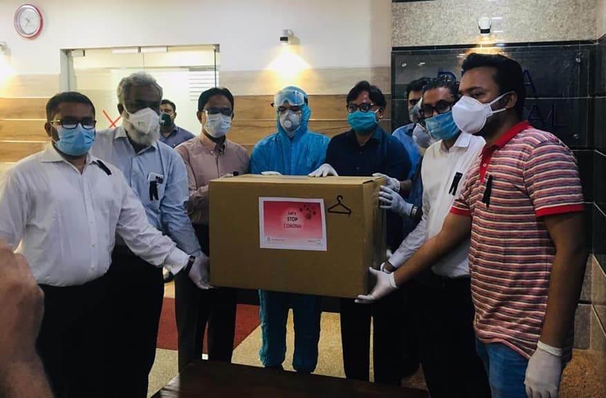 PPE distribution among doctors under the initiative of Ziaur Rahman Foundation and DAB