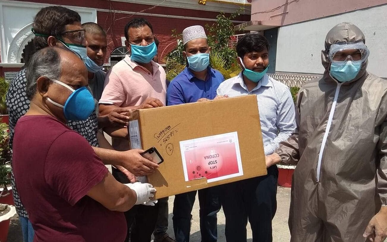 PPE distribution at North Bengal Medical College under the initiative of ZRF and DAB